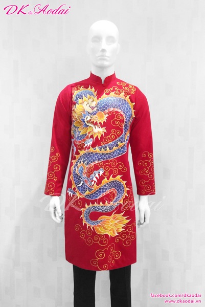 MAY ÁO DÀI NAM CÁCH TÂN VẼ TAY
