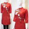 MAY ÁO DÀI NỮ CÁCH TÂN THÊU RUY BĂNG CÀNH HOA HỒNG