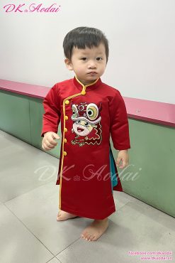 MAY ÁO DÀI TRẺ EM HÌNH MÚA LÂN VUI NHỘN