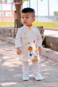 MAY ÁO DÀI TRẺ EM CHÚ CHÓ